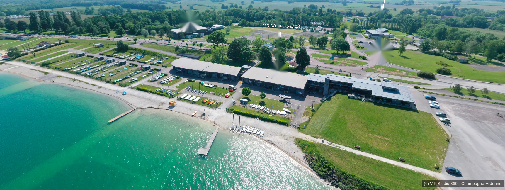 Vue aerienne du Centre Sportif de l'Aube - Cote Mesnil-Saint-Pere